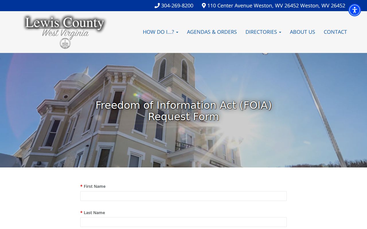 Lewis County arrest report FOIA request channel
