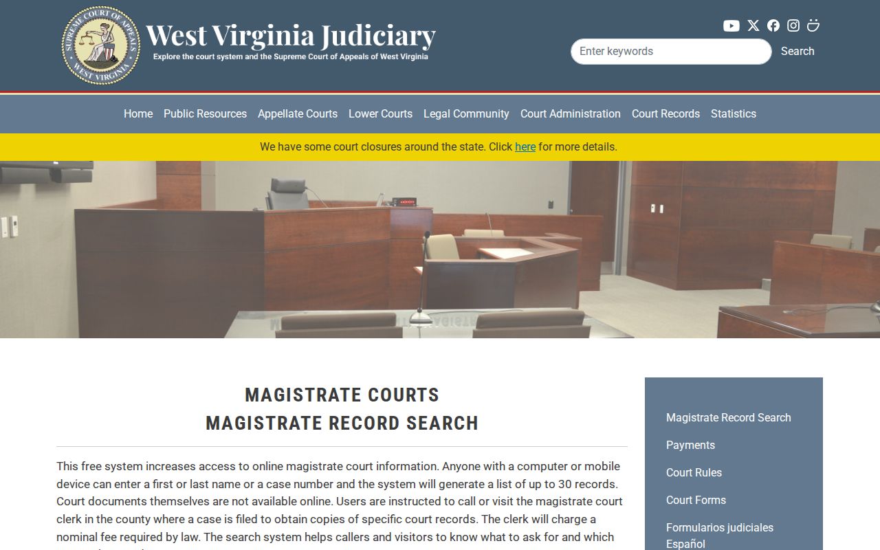 Lewis County court case record search guidance