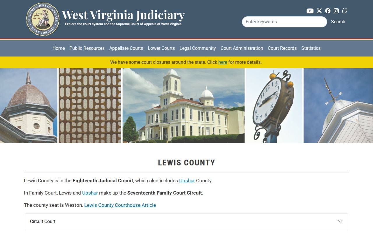 Lewis County criminal court contacts and case access