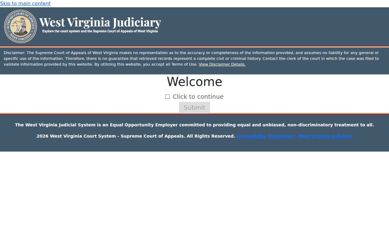Lewis County criminal court record search screen
